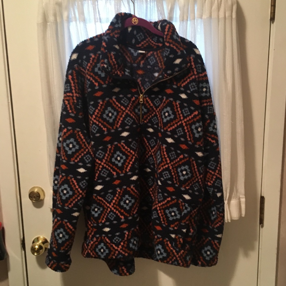 Old Navy Southwest print fleece pullover